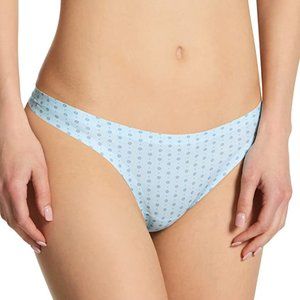 Maidenform NWT Girlie Pin Blue Whimsy Comfort Devotion Thong Panty 40149 XL 8